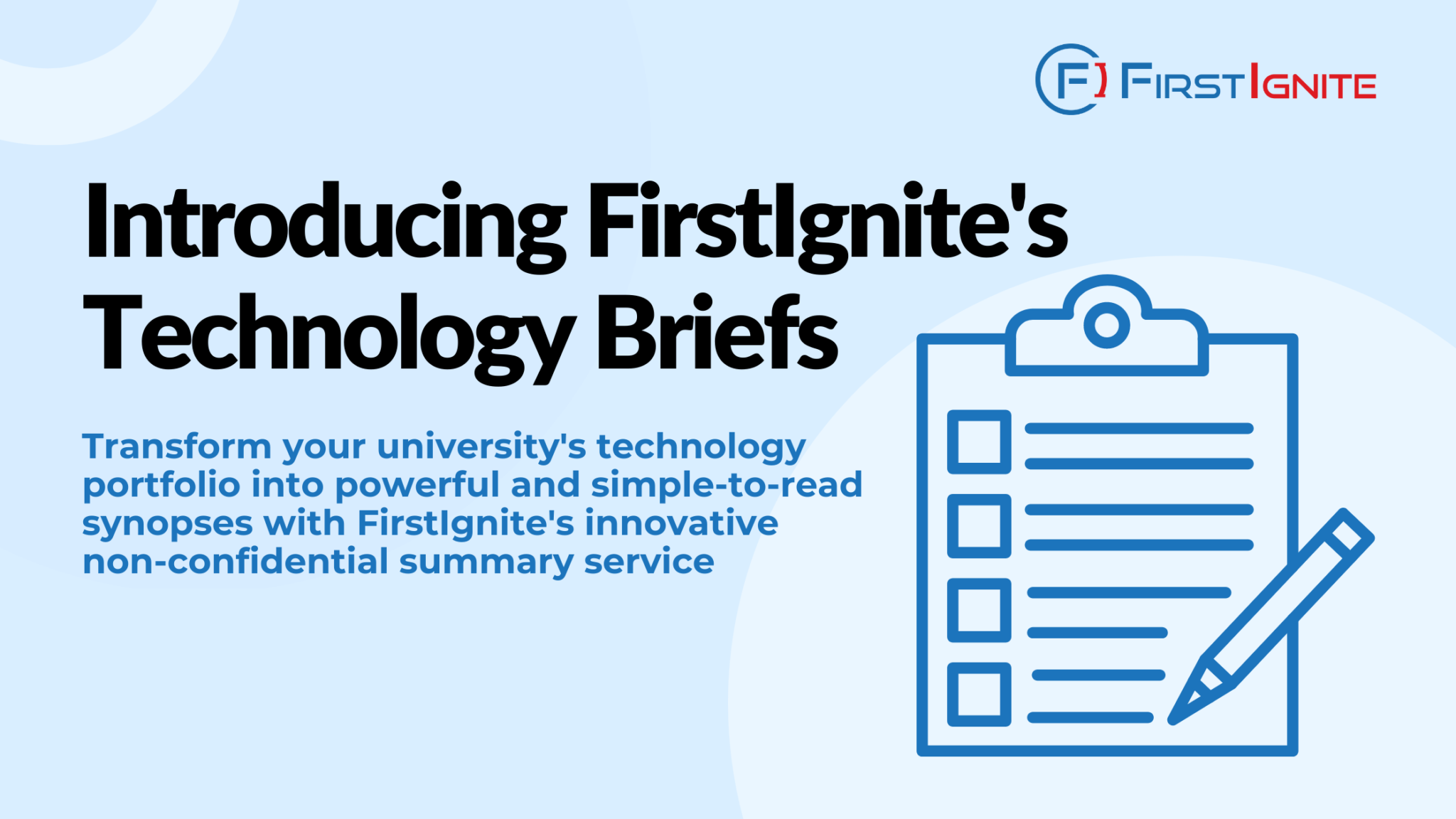 Introducing FirstIgnite's Technology Briefs - FirstIgnite